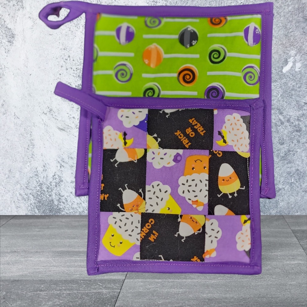 Colorful Halloween Pot Holders